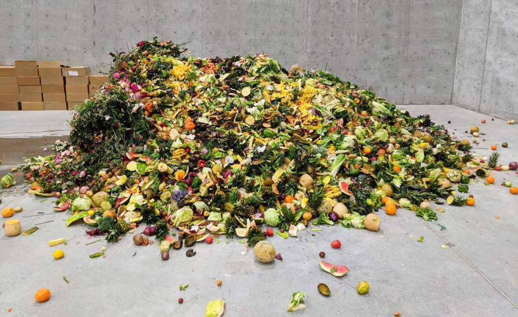 food waste pile